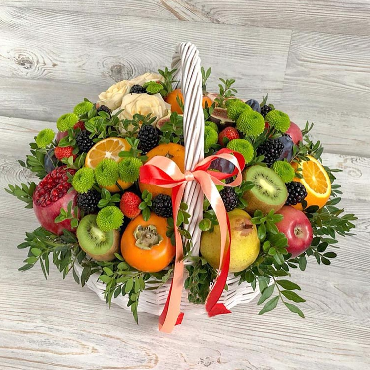 Корзины с фруктами и цветами "Экзотика"
